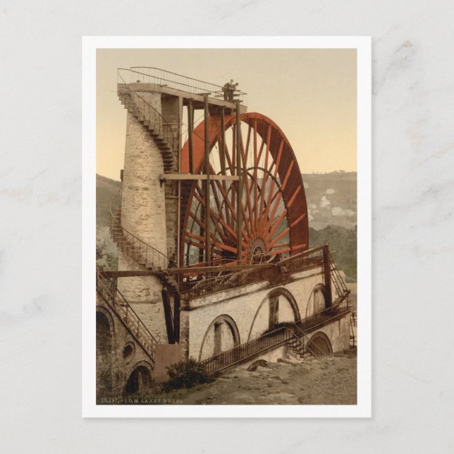 The Wheel, Laxey, Isle of Man, England Postcard (Front)