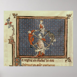 The Wheel of Fortune, from Ovide Moralise Poster