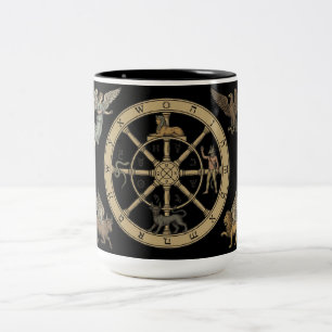 The Wheel of Fortune Tarot Two-Tone Coffee Mug