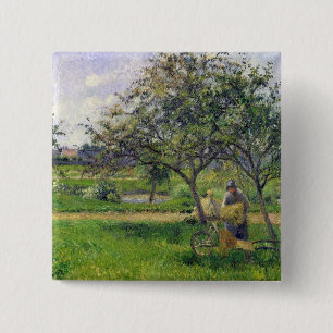 The Wheelbarrow, Orchard, c.1881 15 Cm Square Badge