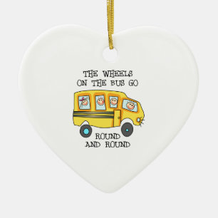 THE WHEELS ON THE BUS CERAMIC ORNAMENT