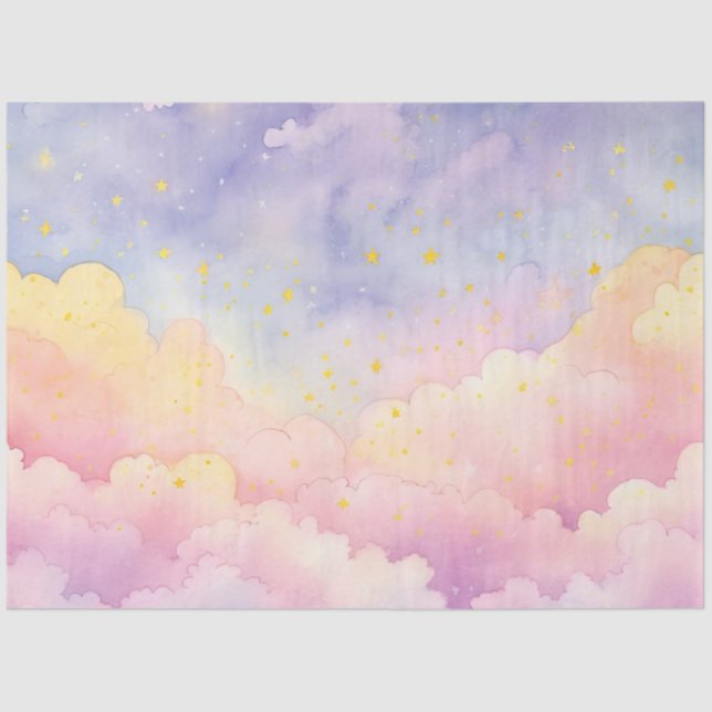 The Whimsical Pastel Cloud Series Design 9 Tissue Paper (Front)