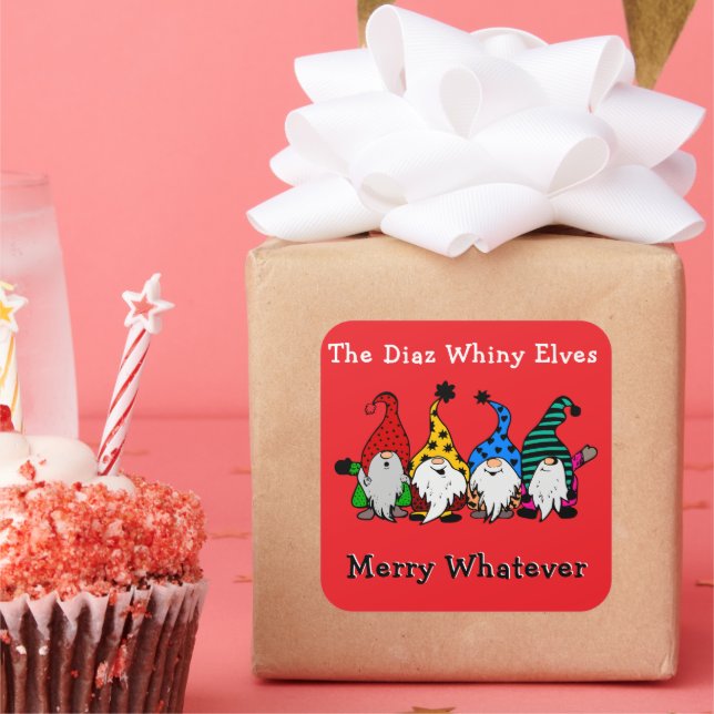 The Whiny Elves Merry Whatever Sticker (Party)