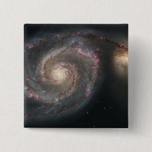 The whirlpool galaxy (M51) and companion galaxy 15 Cm Square Badge