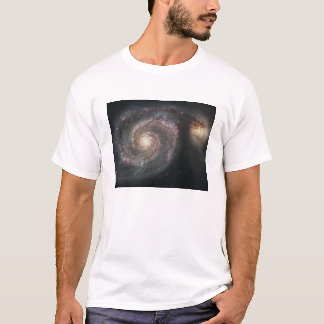 The whirlpool galaxy (M51) and companion galaxy T-Shirt (Front)
