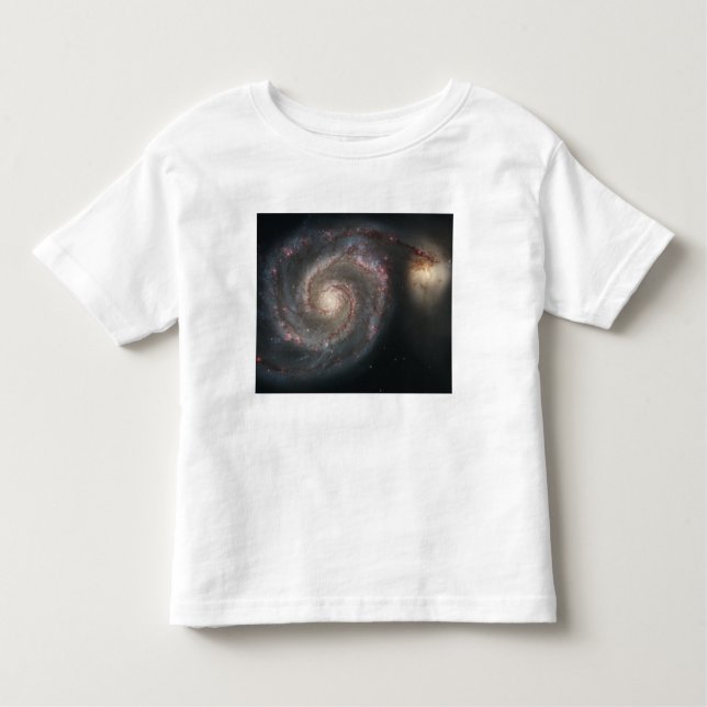 The whirlpool galaxy (M51) and companion galaxy Toddler T-Shirt (Front)