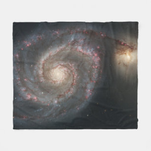 The Whirlpool Galaxy M51 & Companion in Space Fleece Blanket