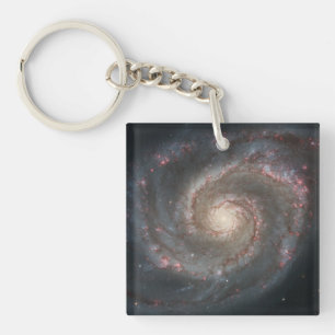 The Whirlpool Galaxy M51 & Companion in Space Key Ring