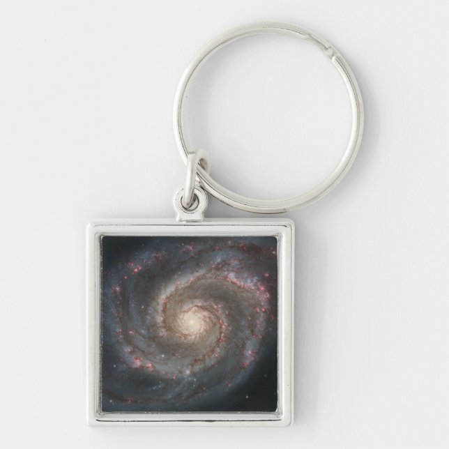 The Whirlpool Galaxy M51 & Companion in Space Key Ring (Front)