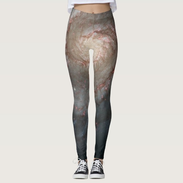 The Whirlpool Galaxy M51 & Companion in Space Leggings (Front)