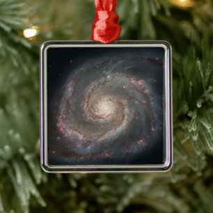 The Whirlpool Galaxy M51 & Companion in Space Metal Ornament
