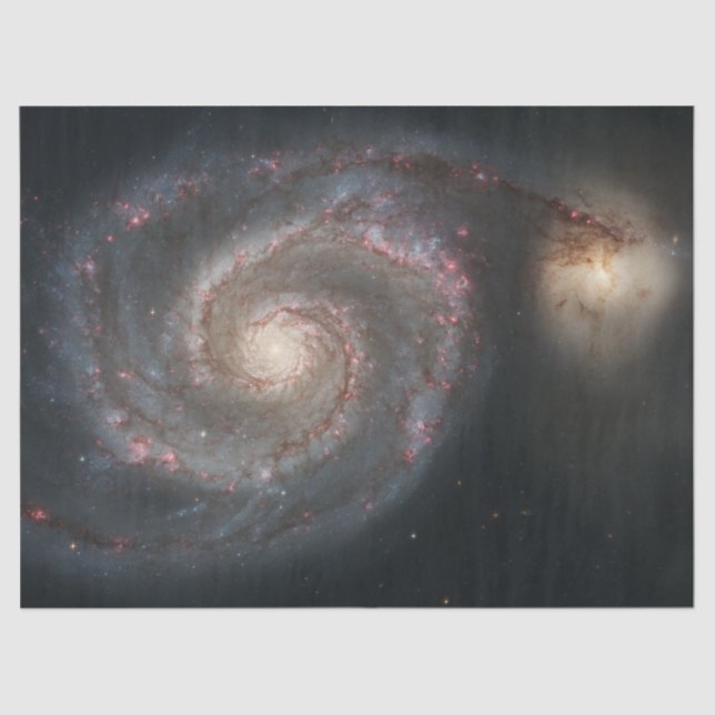 The Whirlpool Galaxy M51 & Companion in Space Tissue Paper (Front)