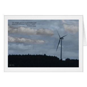 The Whisper of Wind - wind turbine card