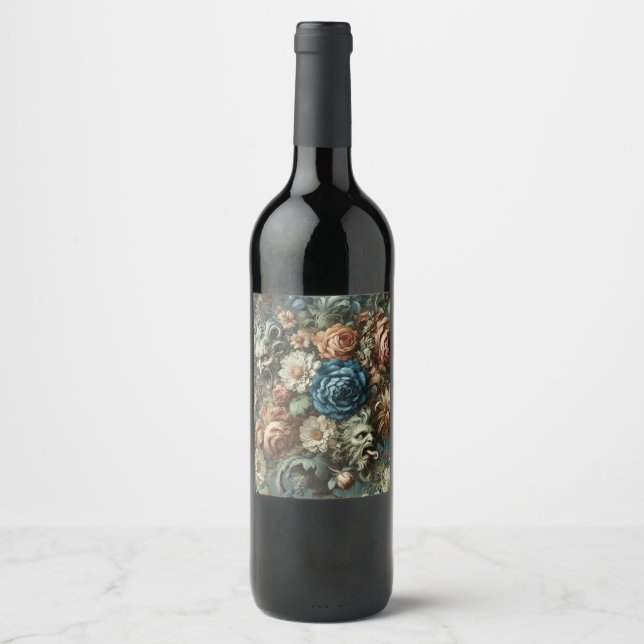The Whisper that Sharpened the Knife – Gothic Wine Label (Front)