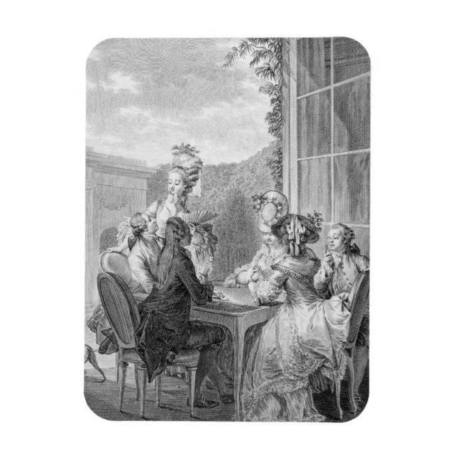 The Whist Party, 1783, engraved by Jean Dambrun (1 Magnet (Vertical)