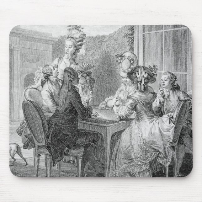The Whist Party, 1783, engraved by Jean Dambrun (1 Mouse Pad (Front)