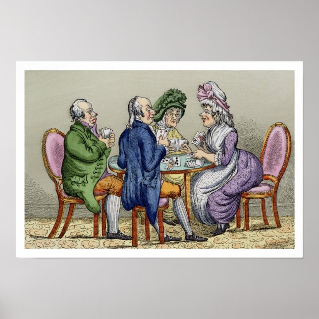 The Whist Party (colour litho) Poster (Front)