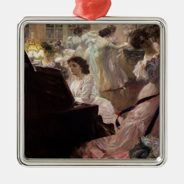 The White Ball, 1903 Metal Ornament (Front)