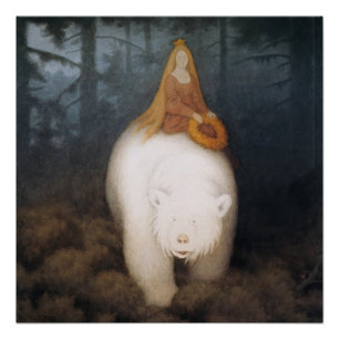 “The White Bear” by Theodor Kittelsen Poster