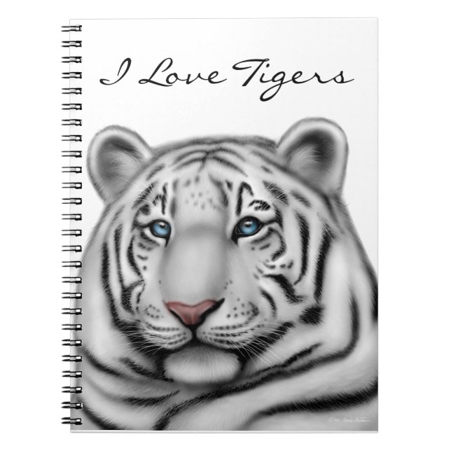 The White Bengal Tiger Notebook (Front)