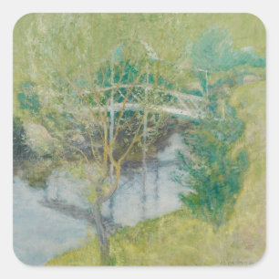 The White Bridge, c.1895 (oil on canvas) Square Sticker