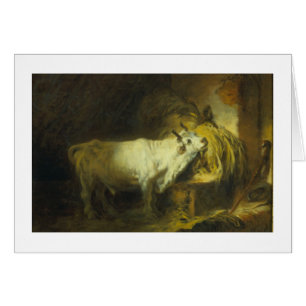 The White Bull in the Stable (oil on canvas)