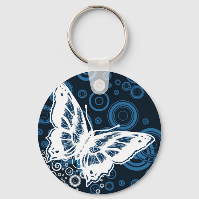 The White Butterfly Key Ring (Front)