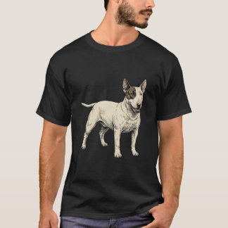 The White Cavalier: Distinctive Bull Terrier T-Shirt