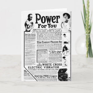 The White Cross Electric Vibrator Card