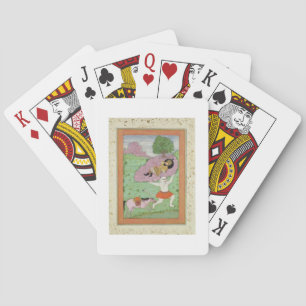 The White Demon carrying off the sleeping Rustam, Playing Cards