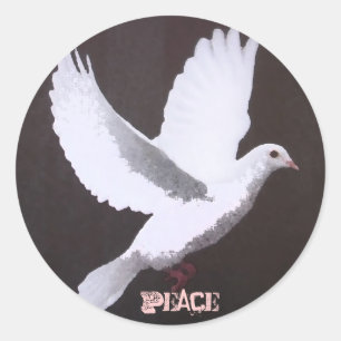 The white dove of Peace Classic Round Sticker