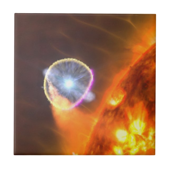 The White Dwarf Star In V407 Cygni Ceramic Tile (Front)