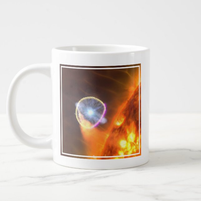 The White Dwarf Star In V407 Cygni Large Coffee Mug (Left)
