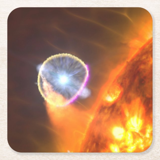 The White Dwarf Star In V407 Cygni Square Paper Coaster (Front)