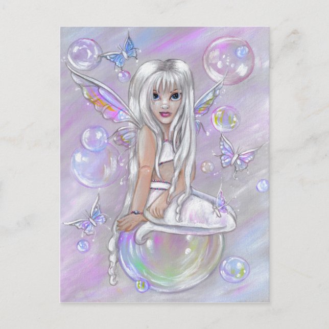 "The White Fairy" postcard (Front)