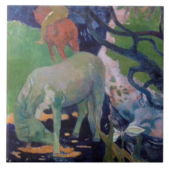 The White Horse, Gauguin Ceramic Tile (Front)