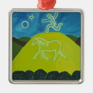 The White Horse in Somerset 2011 Metal Ornament