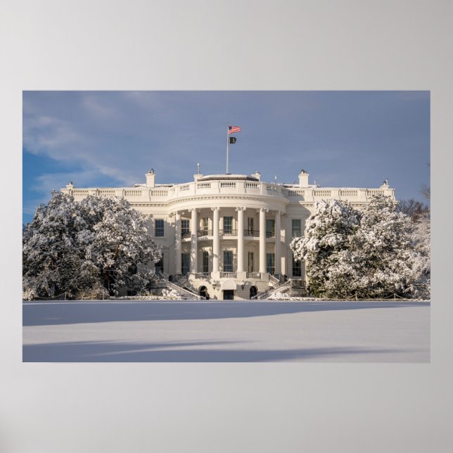 The White House in Winter Poster (Front)