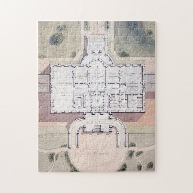 The White House President Washington D.C. Plan Jigsaw Puzzle (Vertical)