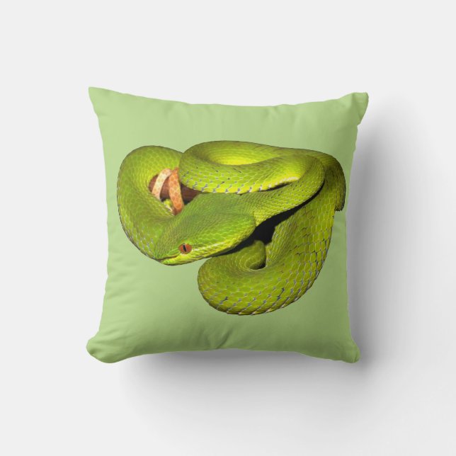 The white-lipped pit viper cushion (Front)
