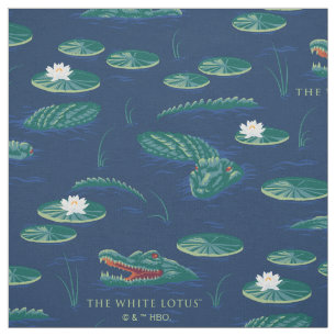 The White Lotus Alligator Lagoon Pattern Fabric