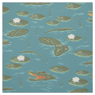 The White Lotus Alligator Waters Pattern Fabric