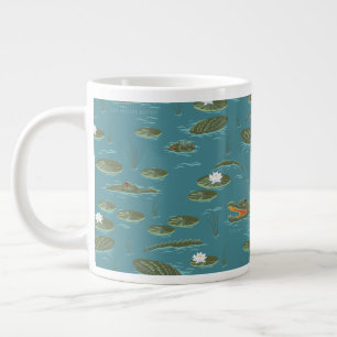 The White Lotus Alligator Waters Pattern Large Coffee Mug