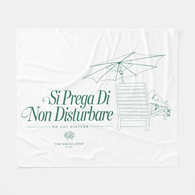 The White Lotus Do Not Disturb Fleece Blanket (Front (Horizontal))