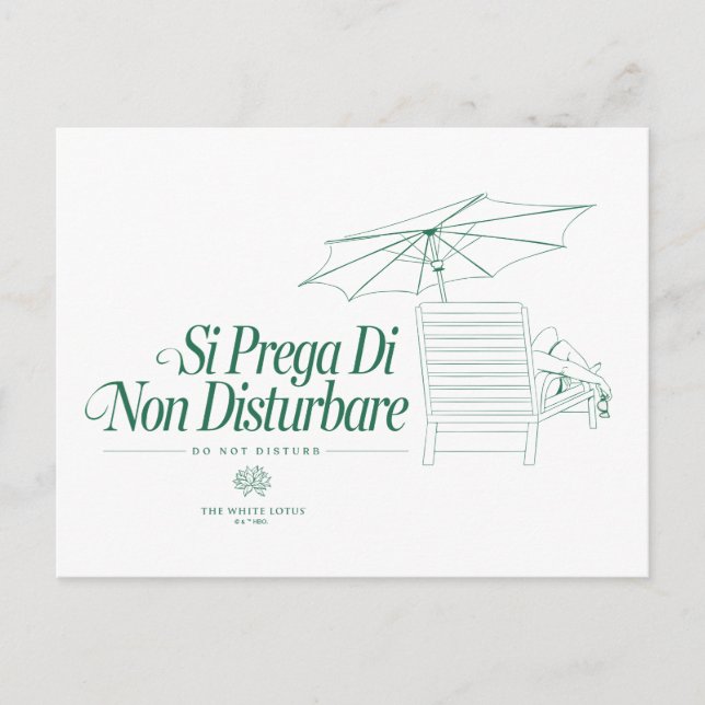 The White Lotus Do Not Disturb Postcard (Front)