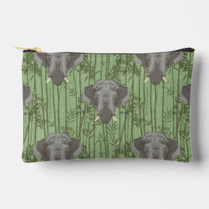 The White Lotus Majestic Elephants Pattern Accessory Pouch