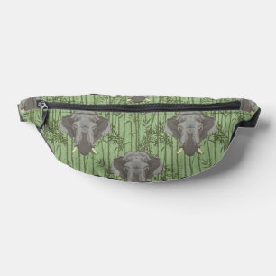 The White Lotus Majestic Elephants Pattern Bum Bags