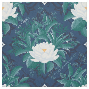 The White Lotus Midnight Lotus Pattern Fabric