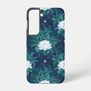 The White Lotus Midnight Lotus Pattern Samsung Galaxy Case