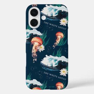 The White Lotus Ocean Jellyfish Pattern iPhone 16 Case